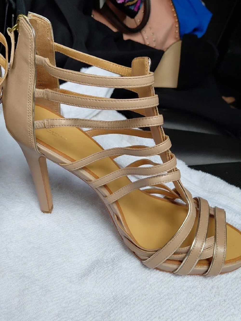 Ann Taylor Strappy High Heel Sandals - Nude